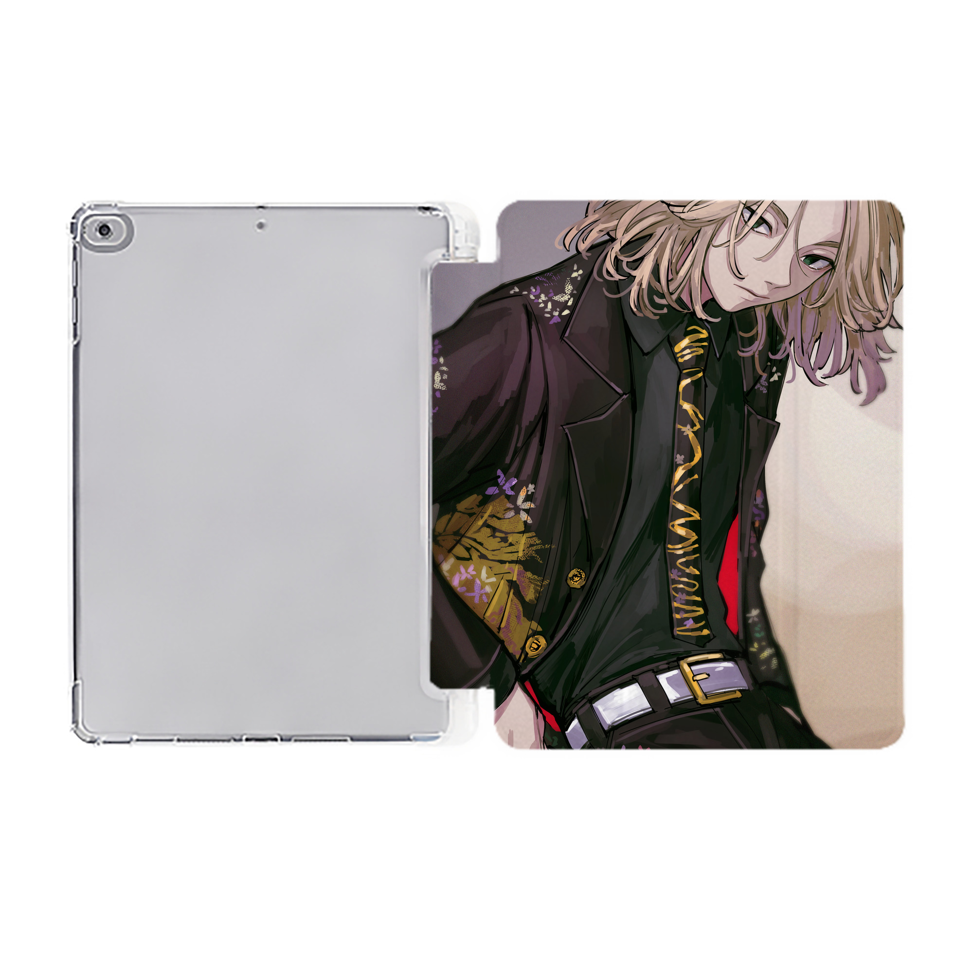 （画像用） 東京リベンジャーズ Tokyo Revengers IPad ケース ペン収納付き 三つ折りスタンド PUレザー×シリコン 対応機種9.5/10.5/10.9インチ